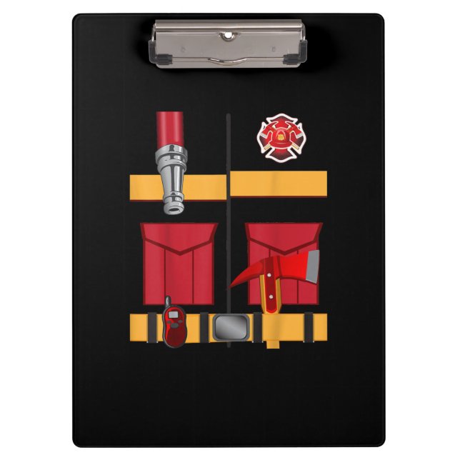 Fireman Firefighter Costume Halloween Clipboard (Front)