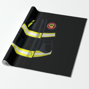 Fireman Firefighter Costume Halloween Wrapping Paper