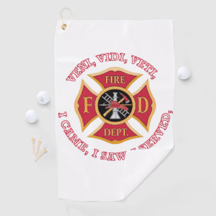 FIREMAN FIREFIGHTER GOLF TOWEL