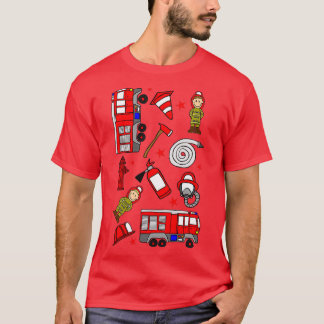 Fireman firefighter pattern T-Shirt