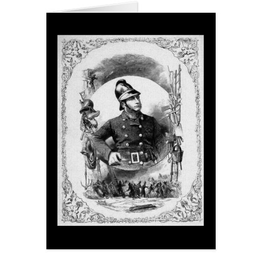 Image of "Fireman/Firefighter" Vintage Illustration.