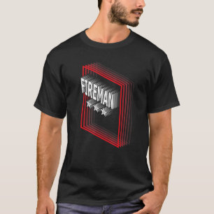 Fireman Job Title Appreciation Retro T-Shirt