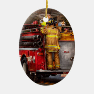 Fireman - Metuchen Fire Department Ceramic Tree Decoration