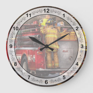 Fireman - Metuchen Fire Department Large Clock