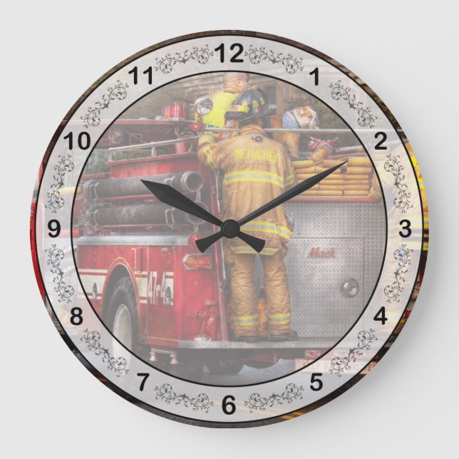 Fireman - Metuchen Fire Department Large Clock (Front)