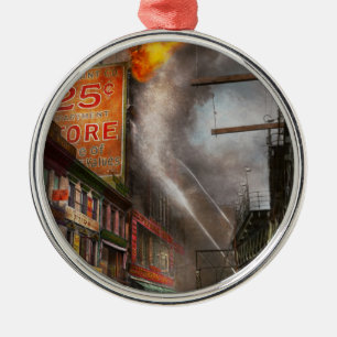Fireman - New York NY - Show me a sign 1916 Metal Tree Decoration