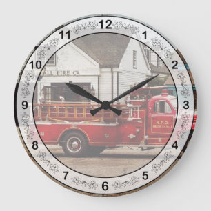 Fireman - Newark fire company Large Clock