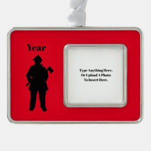 Fireman  Photo Christmas Ornament