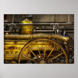 Fireman - Piano Engine - 1855 Poster