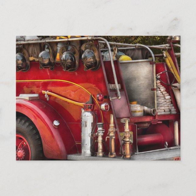 Fireman - Ready for a fire Postcard (Front)