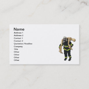 Fireman Rescue Person Business Card