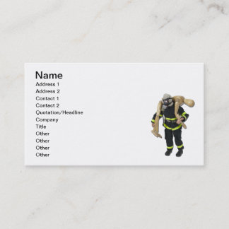 Fireman Rescue Person Business Card
