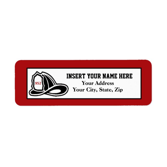 Fireman Return Address Label (Front)