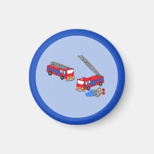 Fireman’s Red Fire Trucks Magnet