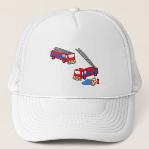 Fireman’s Red Fire Trucks Trucker Hat