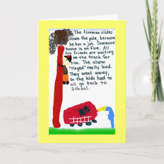 fireman thank you card