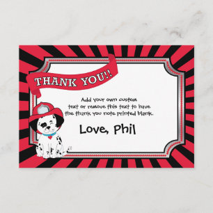 Fireman Thank You Cards