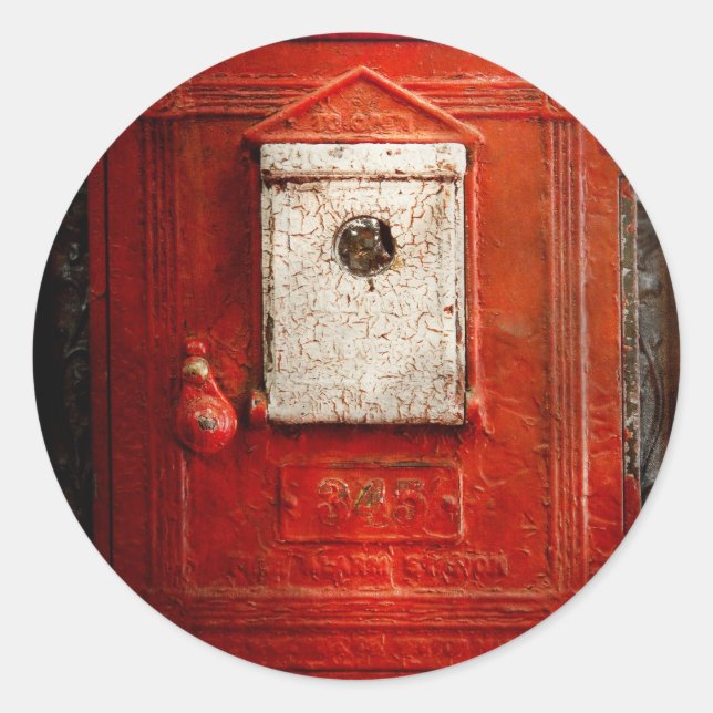 Fireman - The fire box Classic Round Sticker (Front)