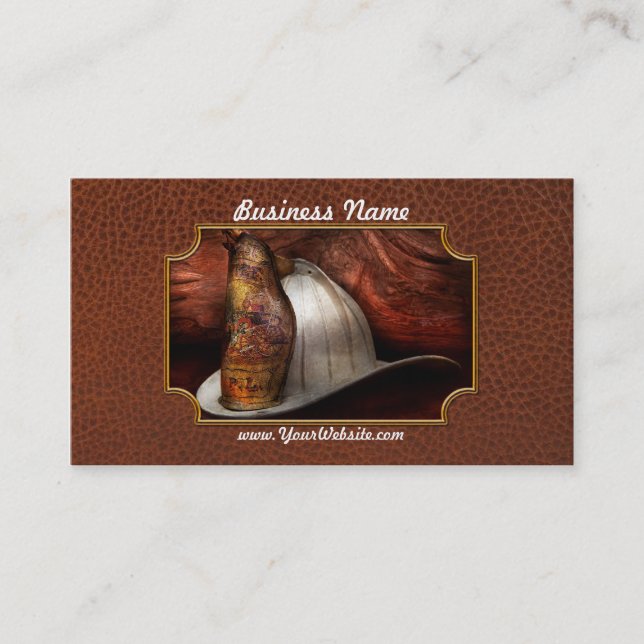 Fireman - The fire chief Business Card (Front)