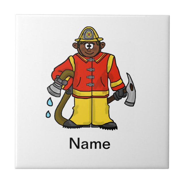 Fireman Trivet (Brown Skin)  Customise It! (Front)