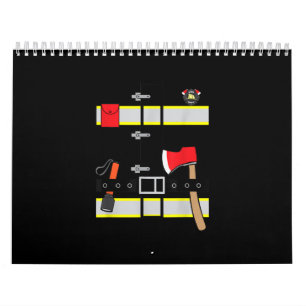 Fireman Uniform Firefighter Costume Halloween DIY Calendar