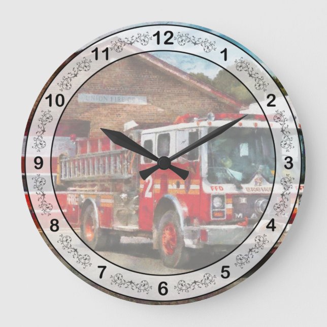 Fireman - Union Fire Company 1  Large Clock (Front)
