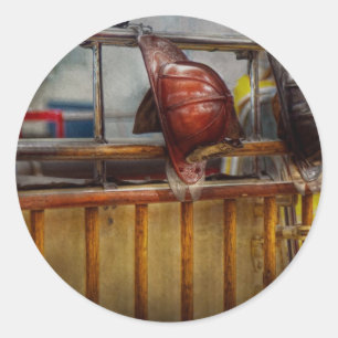 Fireman - Waiting for a Hero Classic Round Sticker