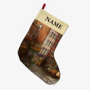 Fireman - Washington DC - Fire at Bedell's Bedding Large Christmas Stocking