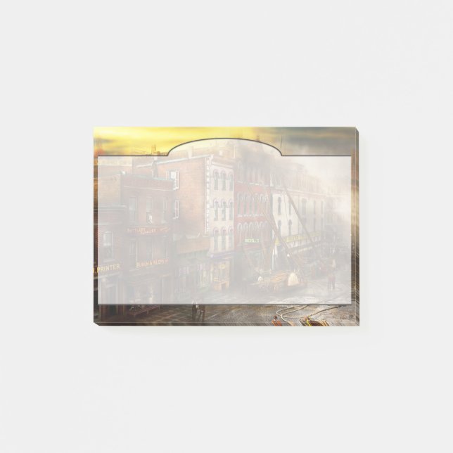 Fireman - Washington DC - Fire at Bedell's Bedding Post-it Notes (Front)