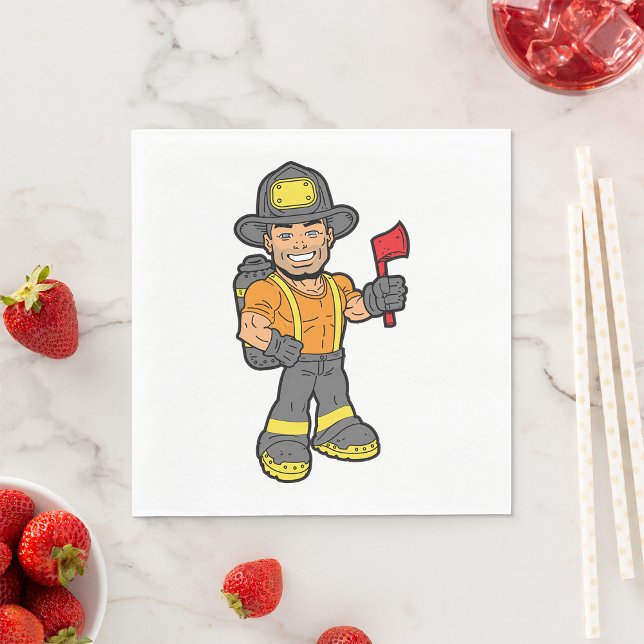 Fireman With An Axe Napkin (Creator Uploaded)