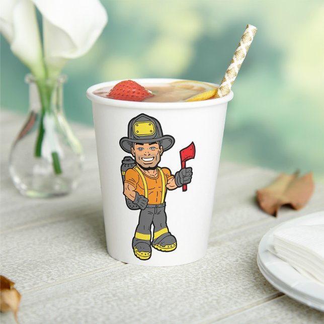 Fireman With An Axe Paper Cups (Creator Uploaded)