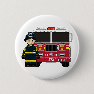 Fireman with Fire Engine Badge