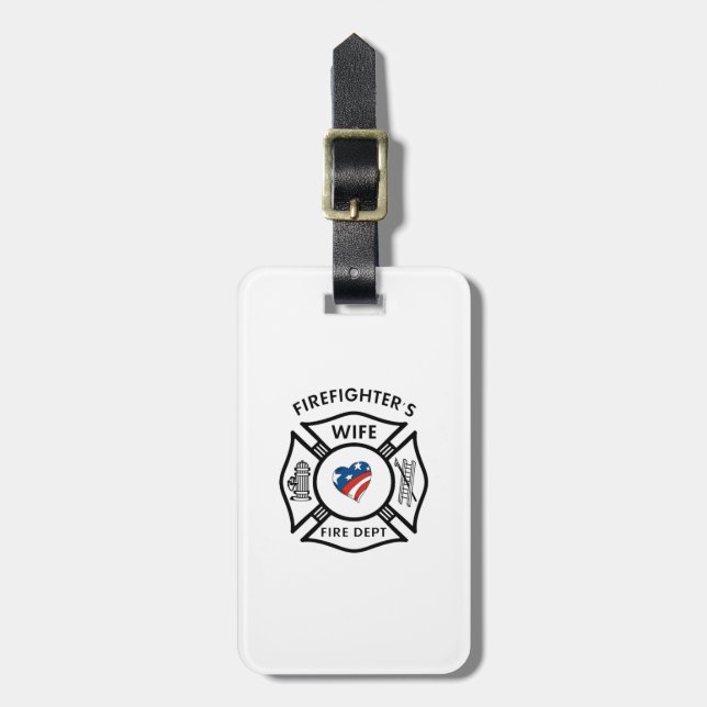 Fireman Wives USA Luggage Tag (Front Vertical)