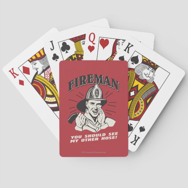 Fireman: You Should See My Other Hose Playing Cards (Back)