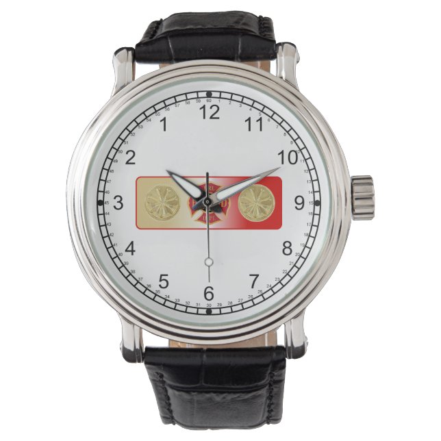 Fireman's 4 Trumpet Shield Watch (Front)