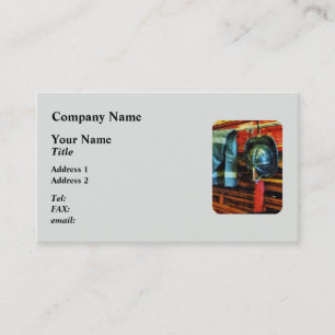 Fireman's Helmet and Jacket Business Card