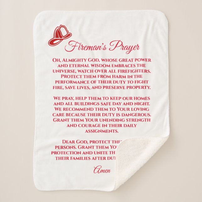 Fireman's Prayer Blanket (Front)