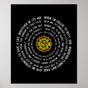 Firemans Prayer, Firefighter Motivational Poster