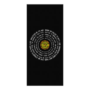 Firemans Prayer, Firefighter Motivational Rack Card