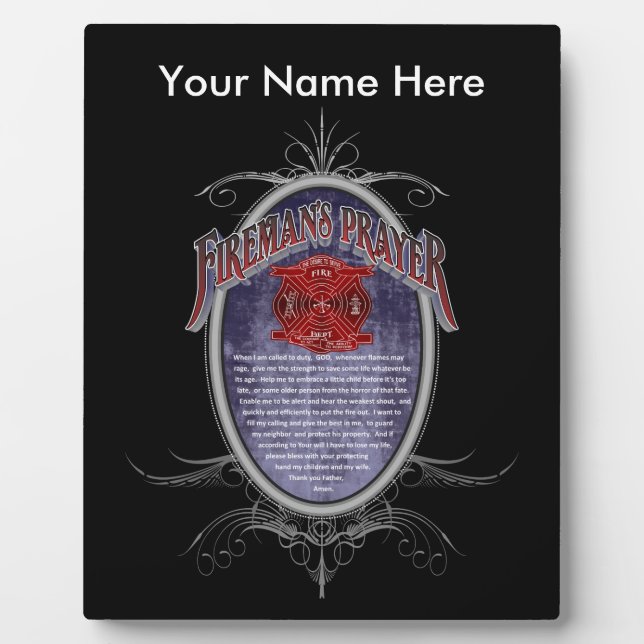 Firemans Prayer_ Plaque (Front)