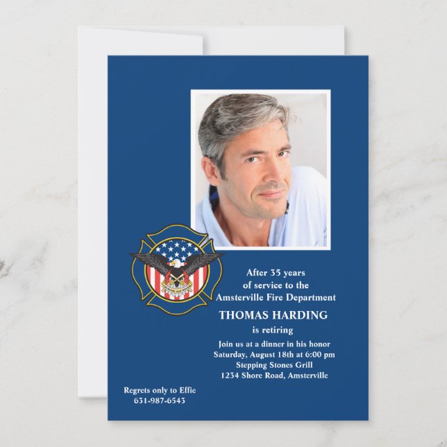Fireman's Retirement Invitation (Front)