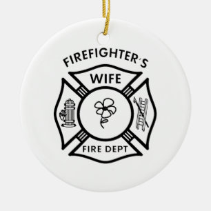 Fireman's Wife Ceramic Tree Decoration