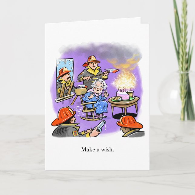 Firemen Birthday Card (Front)