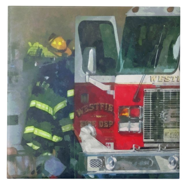 Firemen - Inside the Fire Station Tile (Front)
