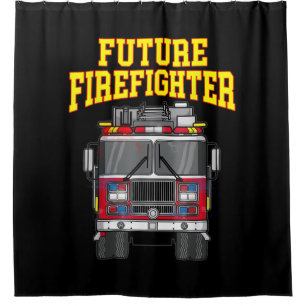 Firemen Out From Dad- Son Nephew Boys Future Fire Shower Curtain