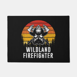 Firemen Reto Sunset Firefighter Doormat