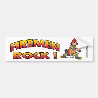 FIREMEN ROCK bumper sticker.png Bumper Sticker