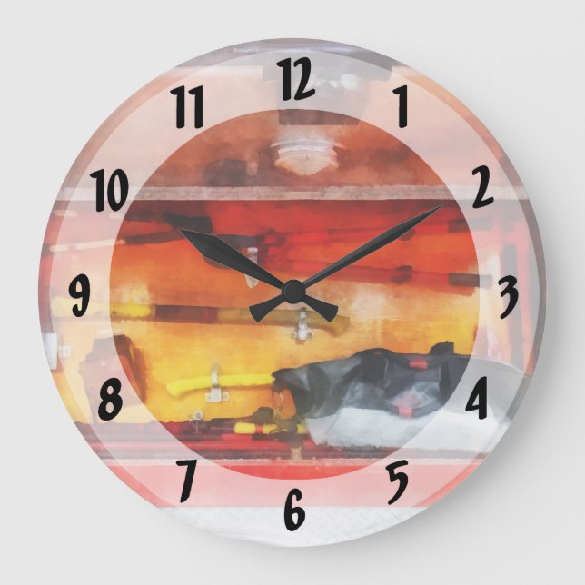 Firemen's Tools of the Trade Large Clock (Front)