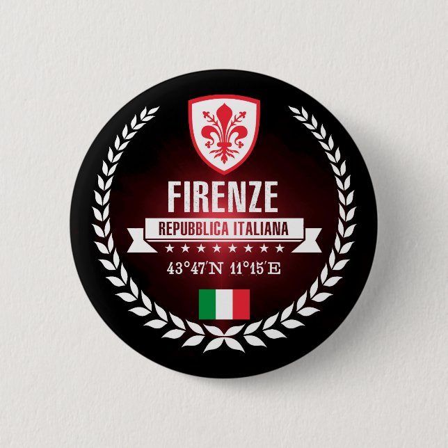 Firenze 6 Cm Round Badge (Front)