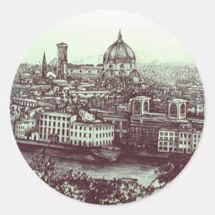 Firenze Classic Round Sticker